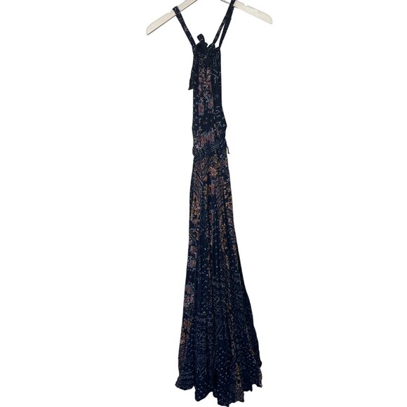 Free People Summer Soiree Navy Printed Halter Jumpsuit - Picture 8 of 8